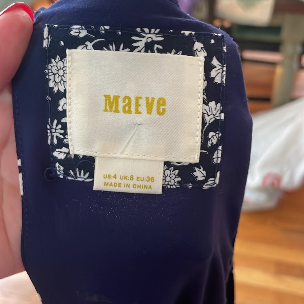Anthropologie navy printed dress - Picture 6 of 6